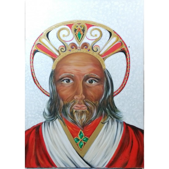 The Patron Saint Oil on canvas cm 50*70