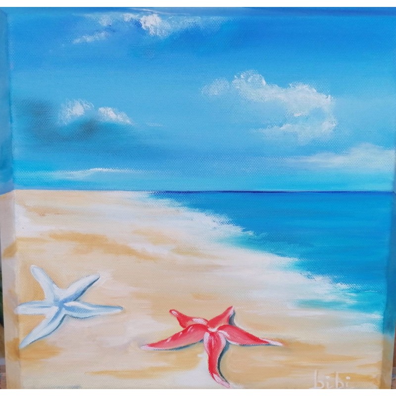 starfish oil on canvas, cm 30*30
